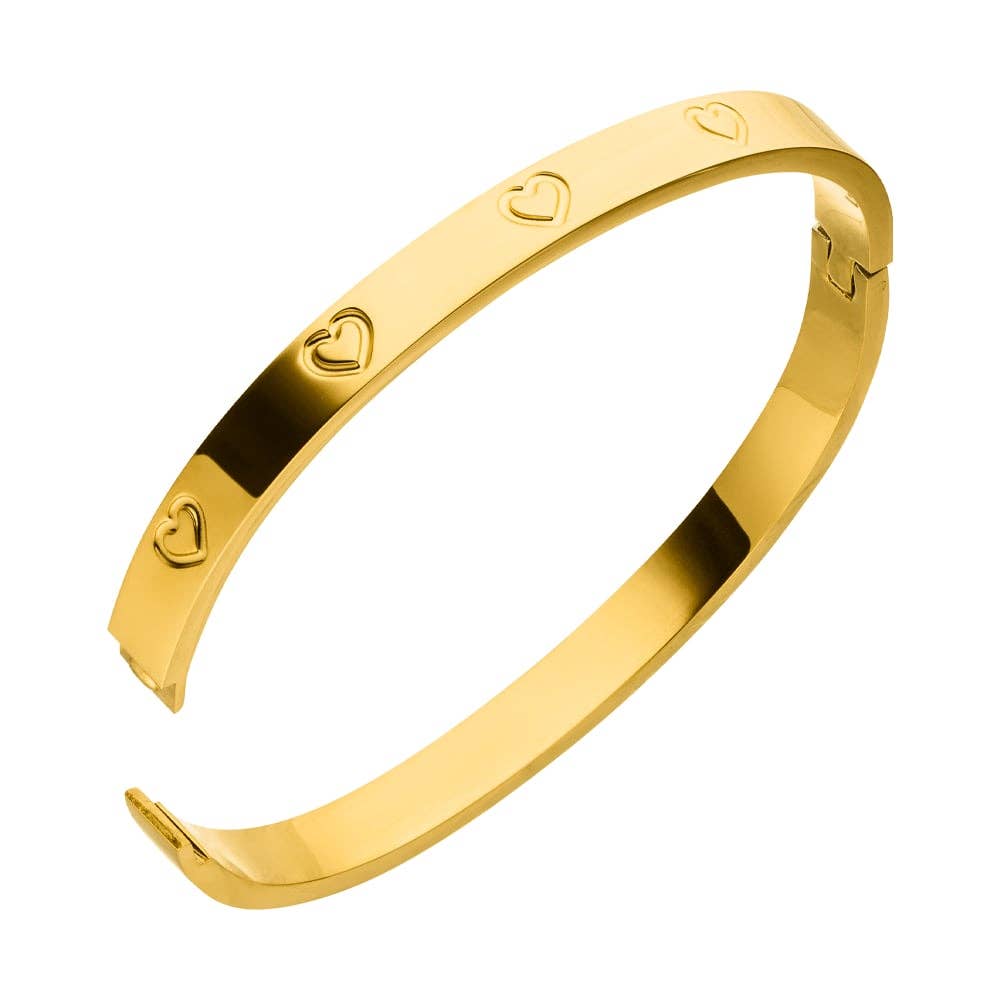 Bracelet en forme de cœur | Plaqué or 18 carats