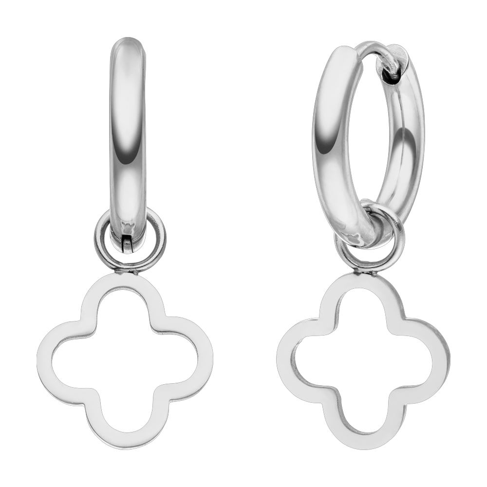 Boucles d'oreilles Simple Clover | Plaquées or 18 carats
