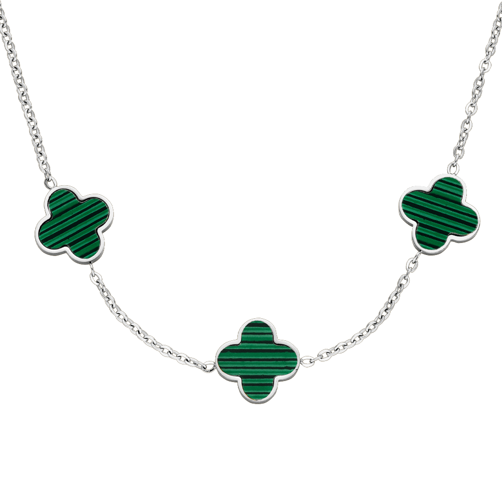 Collier Clover Green | Plaqué or 18 carats