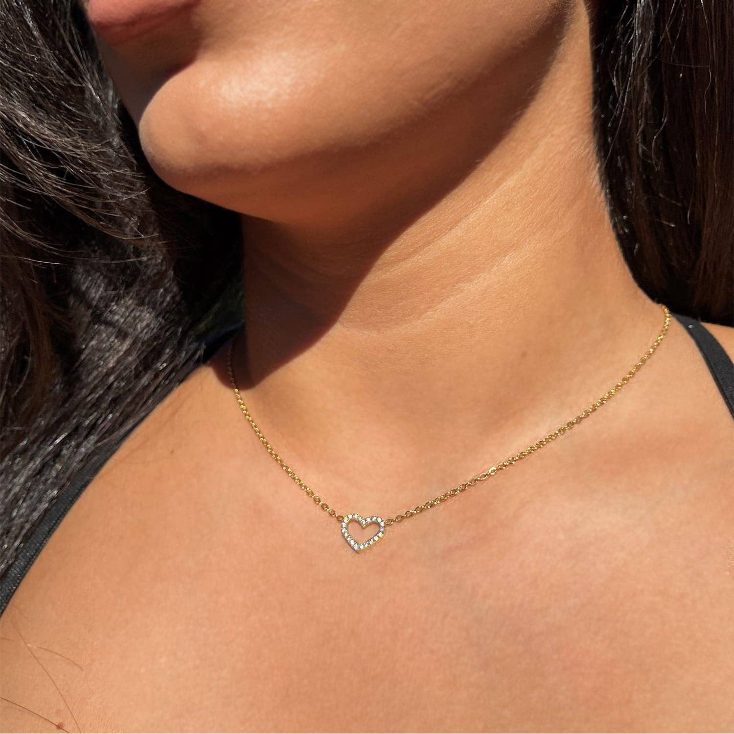 Collier Shine Heart | Plaqué or 18 carats