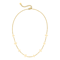 Collier fleuri élégant | Plaqué or 18 carats