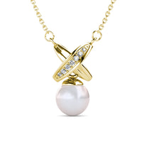 Pendentifs Chris Pearl - Doré et Cristal