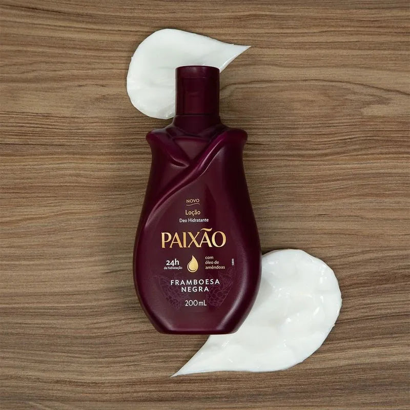 Paixão Lait Hydratant Framboise Noire 200ml JosikaBeauty