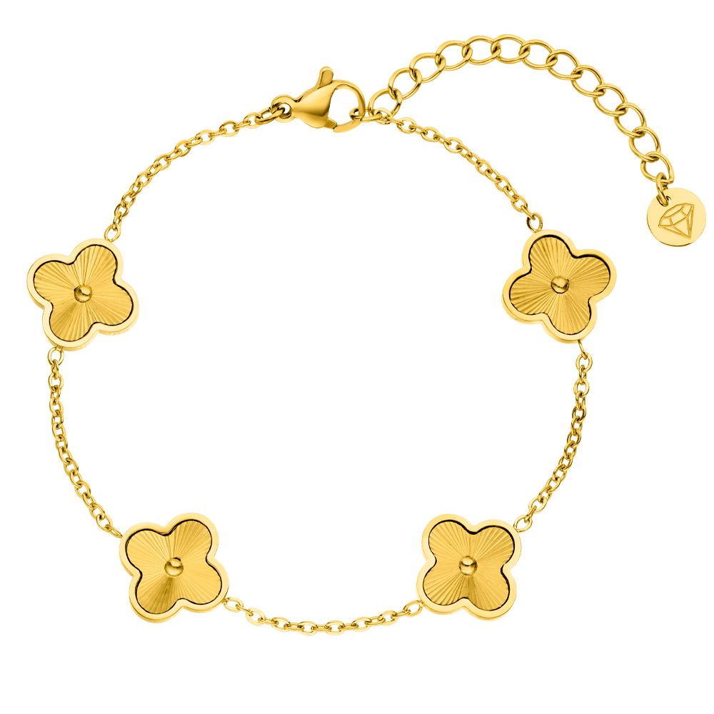 Bracelet Shine Clover | plaqué or 18 carats