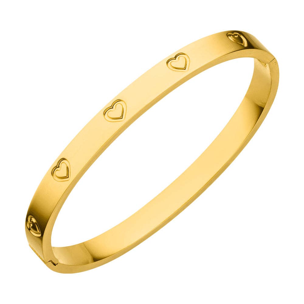 Bracelet en forme de cœur | Plaqué or 18 carats