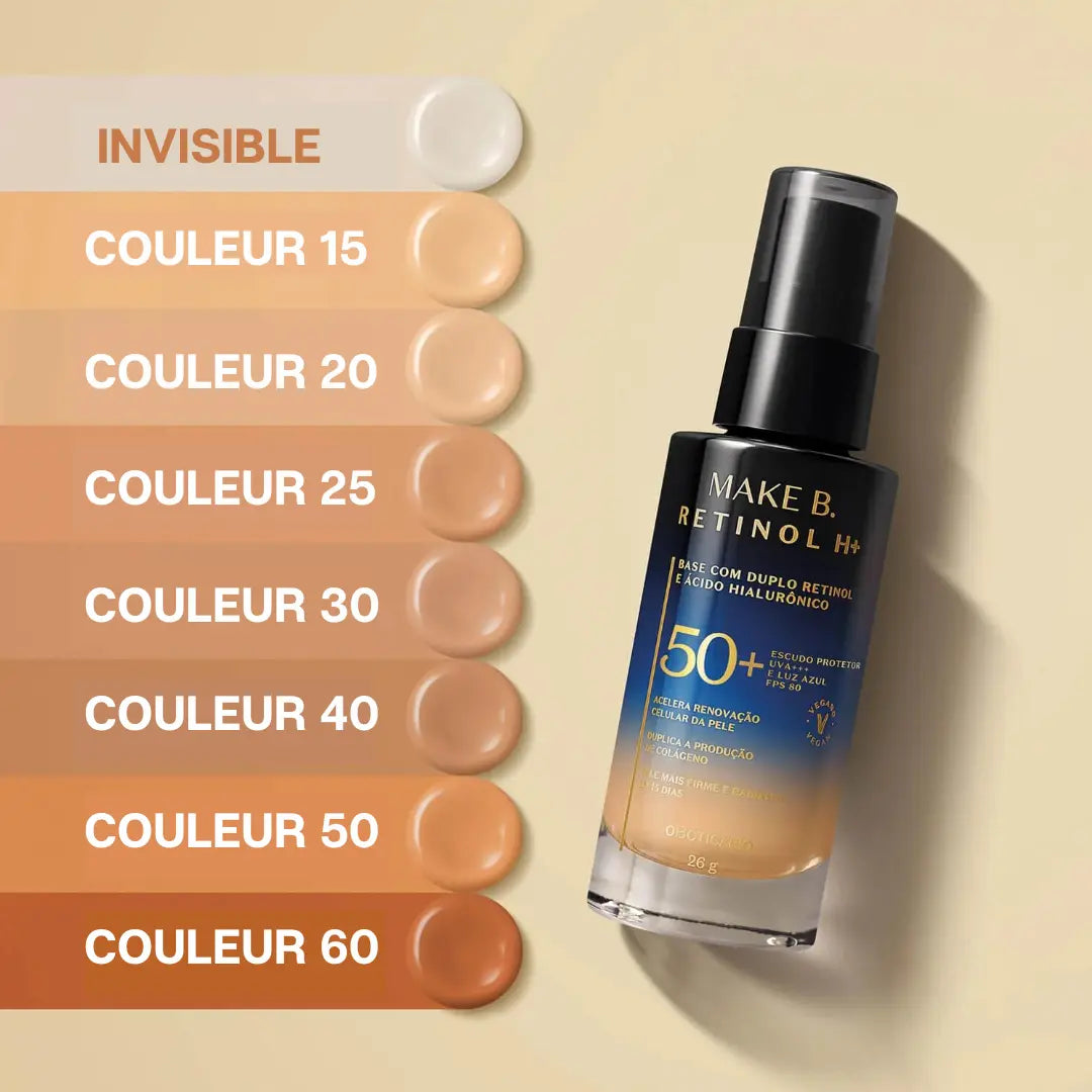 Make B. Fond De Teint Liquide SPF50 + Rétinol H+, 26 G JosikaBeauty