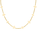 Collier fleuri élégant | Plaqué or 18 carats
