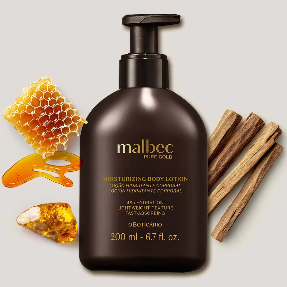 Lotion Hydratante Malbec Pure Gold, 200 ml