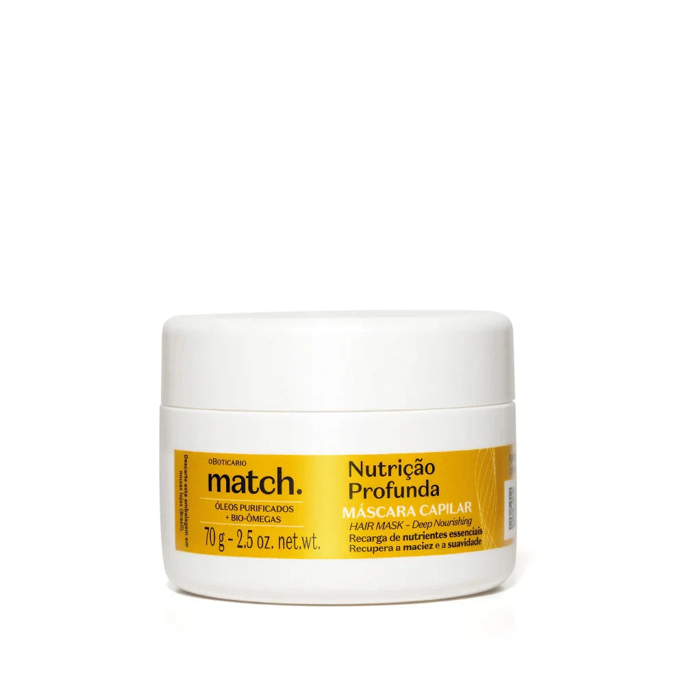 Masque Capillaire Nutrition Profonde Match, 70 g
