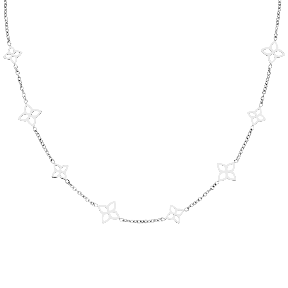 Collier fleuri élégant | Plaqué or 18 carats