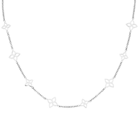 Collier fleuri élégant | Plaqué or 18 carats