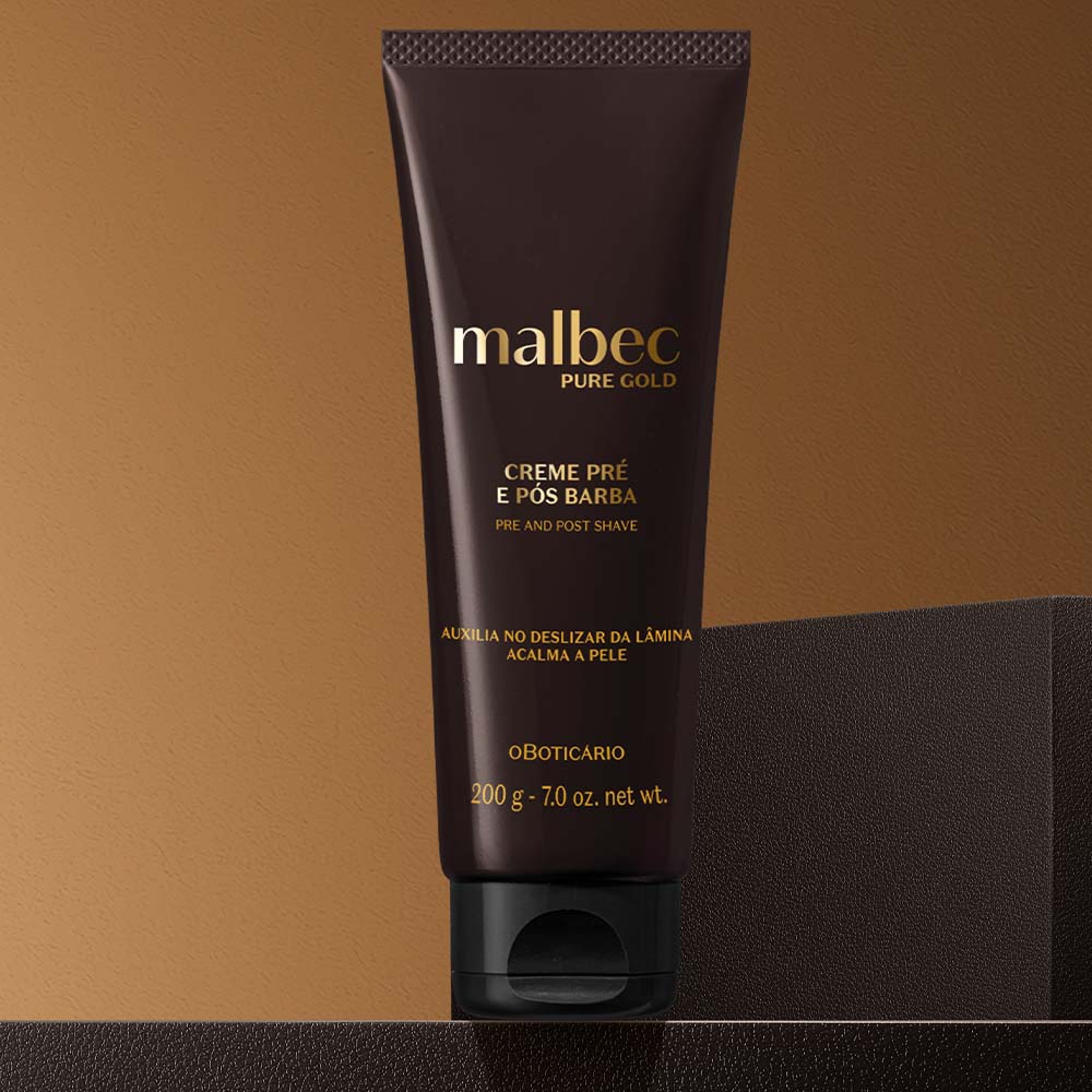 Crème avant et après-rasage Malbec Pure Gold, 200 g