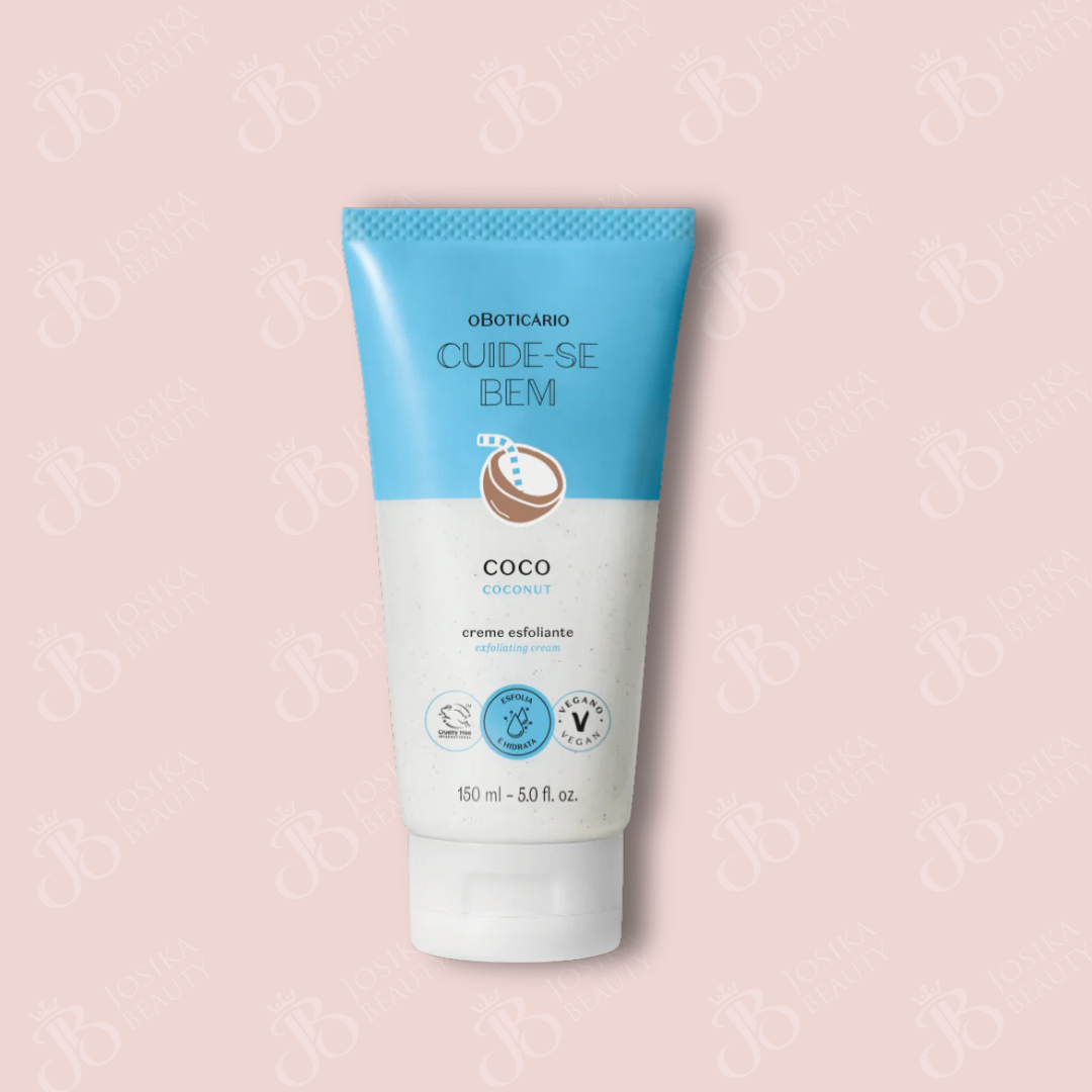 Crème exfoliante pour le corps à la noix de coco Cuide-se Bem, 150 ml