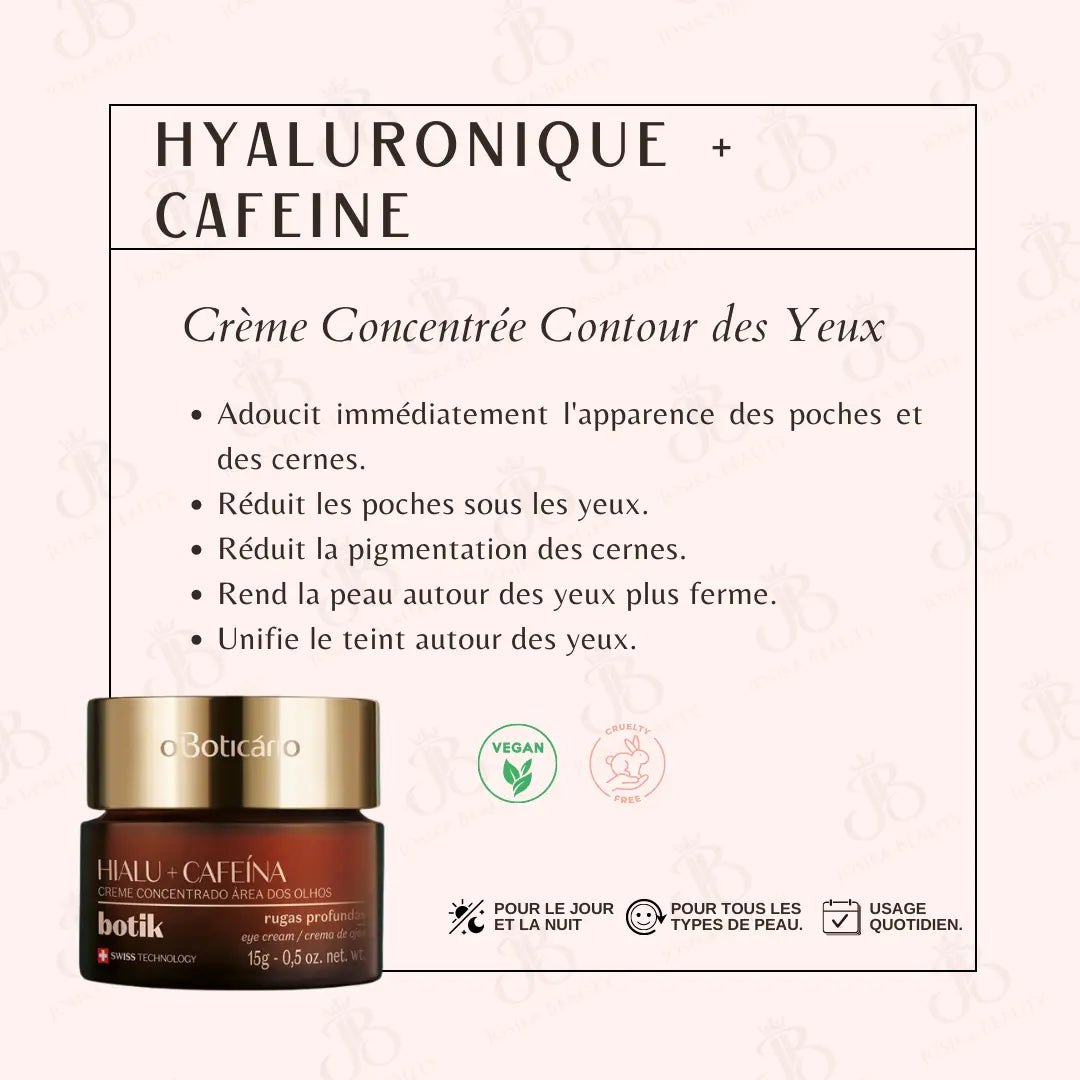 Crème Concentrée Contour des Yeux Acide Hyaluronique et Caféine 15g