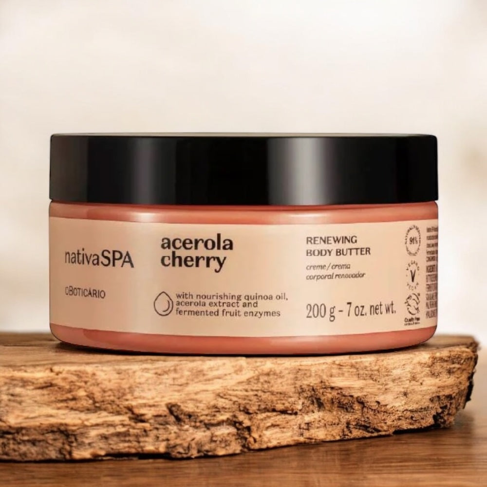 Crème hydratante régénérante pour le corps à la cerise  d'acerola NATIVA SPA, 200g