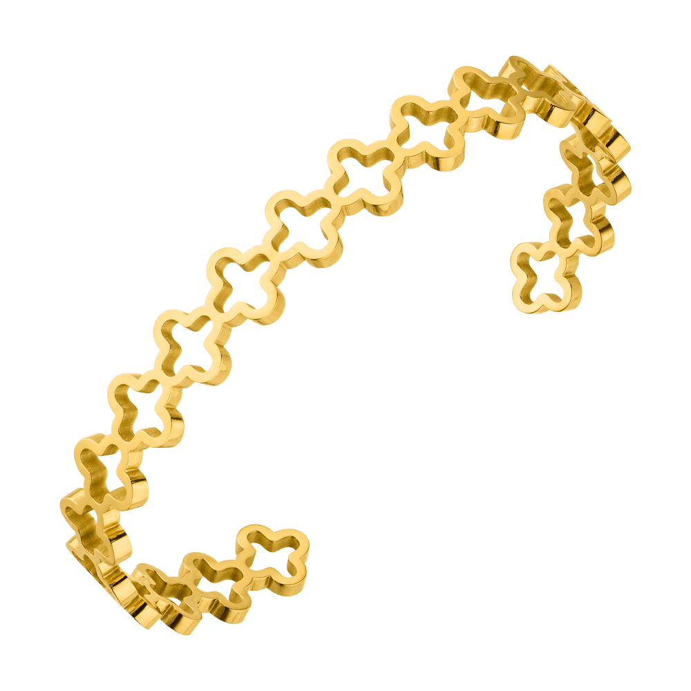 Bracelet Endless Clover | Plaqué or 18 carats
