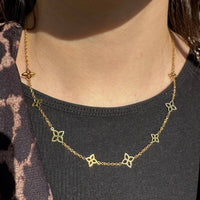 Collier fleuri élégant | Plaqué or 18 carats