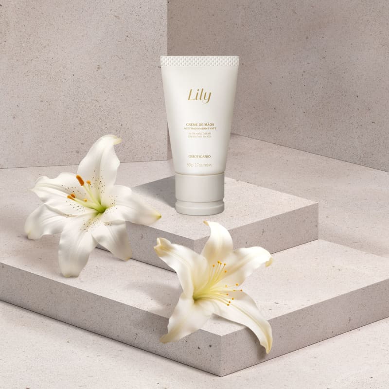 Crème mains satinée hydratante Lily, 50 g