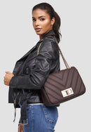 Mirada - sac à main avec fermeture à vis dorée