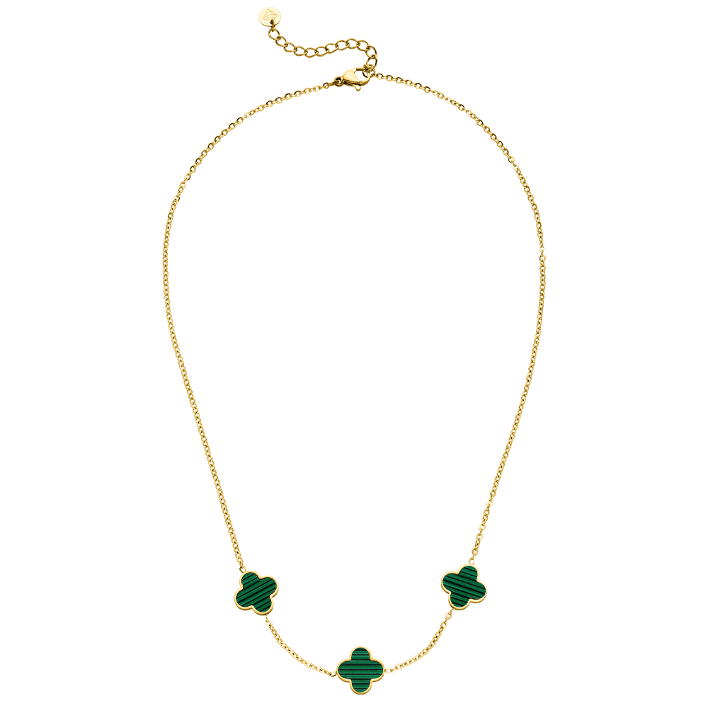 Collier Clover Green | Plaqué or 18 carats