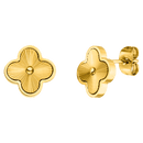 Clous d'oreilles Shine Clover | Plaqué or 18 carats