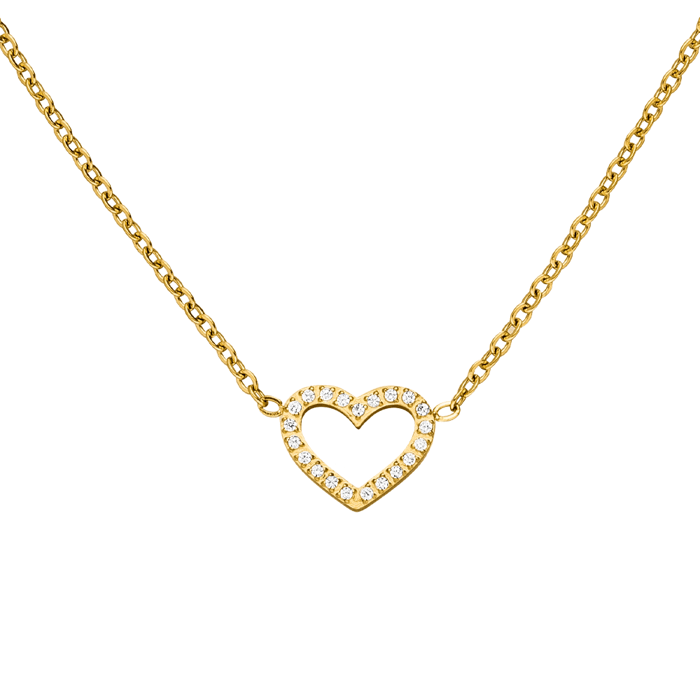 Collier Shine Heart | Plaqué or 18 carats