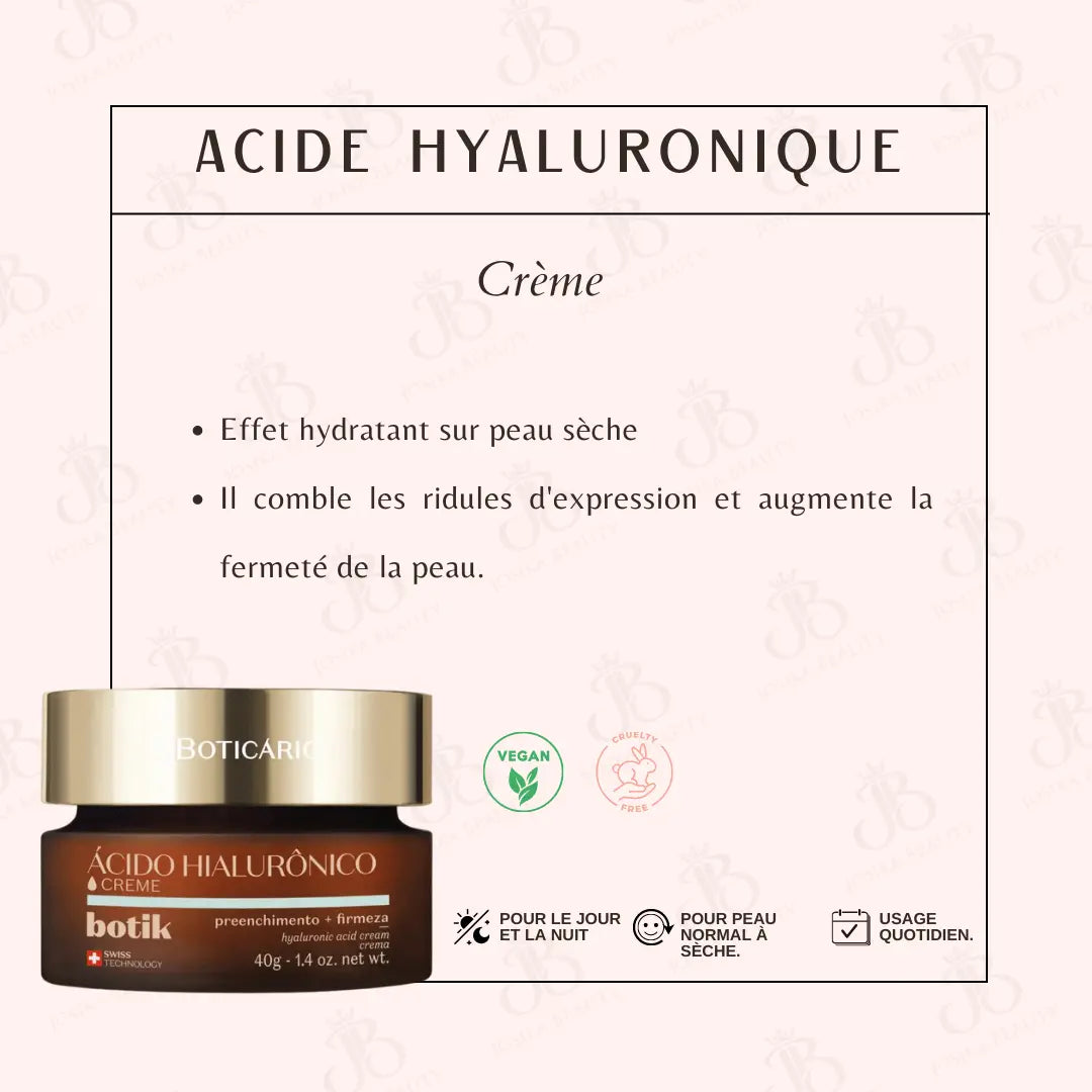 Botik Acide Hyaluronique Crème Visage Raffermissante 40g
