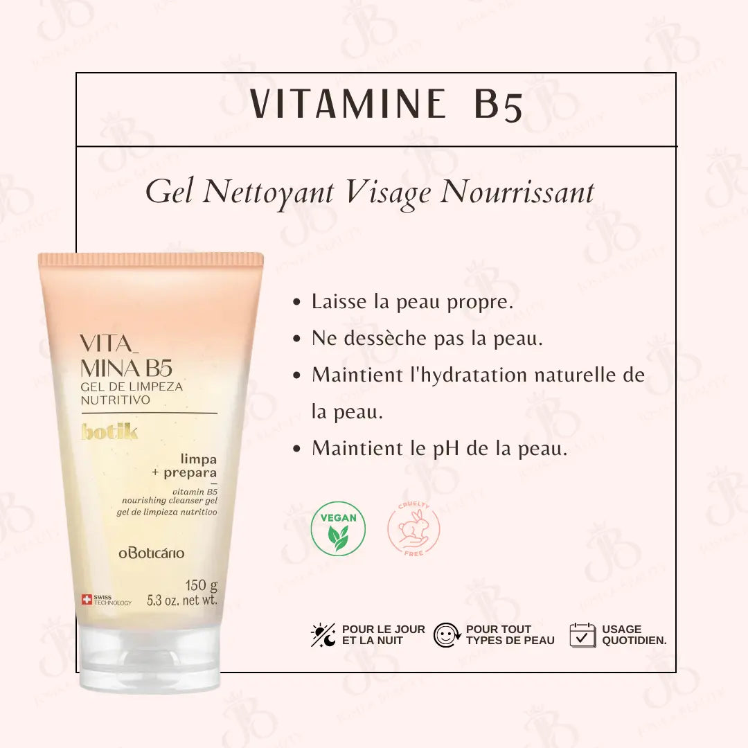 Botik Vitamine B5 Gel Nettoyant Nourrissant Visage 150 g - JosikaBeauty