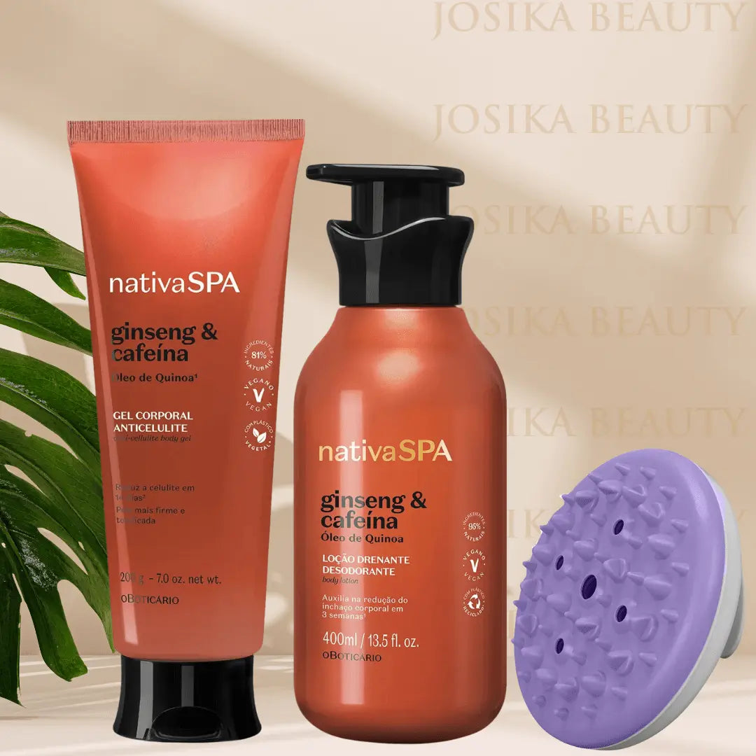 Coffret Massage Corps : Nativa SPA Ginseng et Caféine (3 articles) - JosikaBeauty