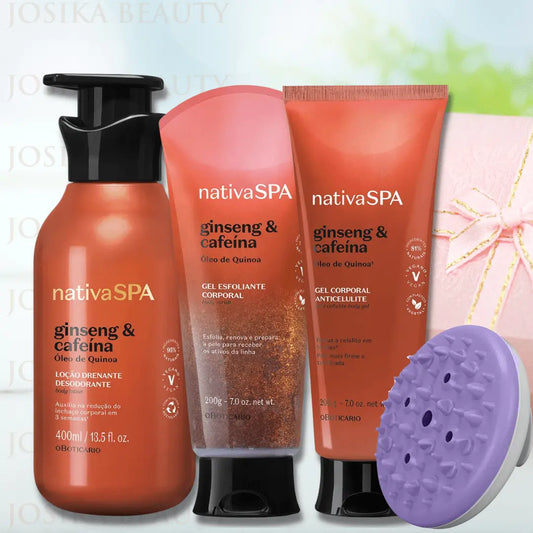 Coffret Massage Corps : Nativa SPA Ginseng et Caféine - JosikaBeauty