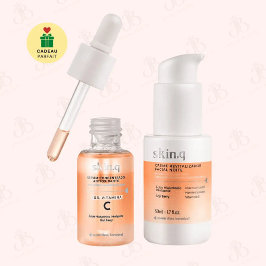 Combo Hydratation et Éclat : Crème Revitalisante Visage Nuit 50ml + Sérum Vitamine C Antioxydant Concentré 30ml - JosikaBeauty