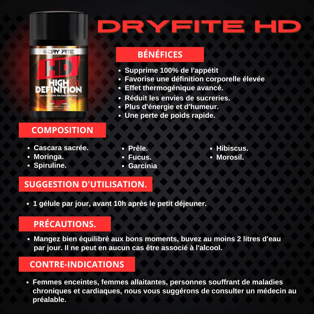DryFite HD - 30 CAPS - JosikaBeauty